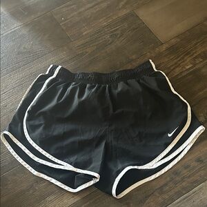 Nike Women's Black Athletic Shorts with White Trim
